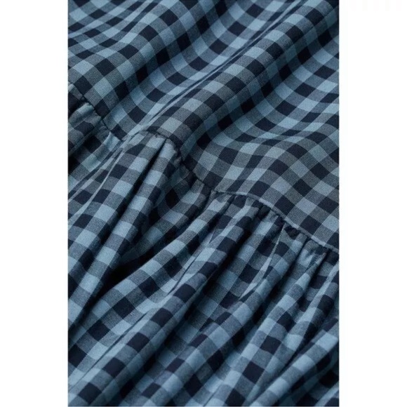 H&M blue and black checkered flowy dress! Never worn - Picture 5 of 10